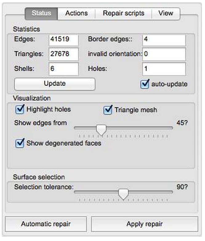 settings page